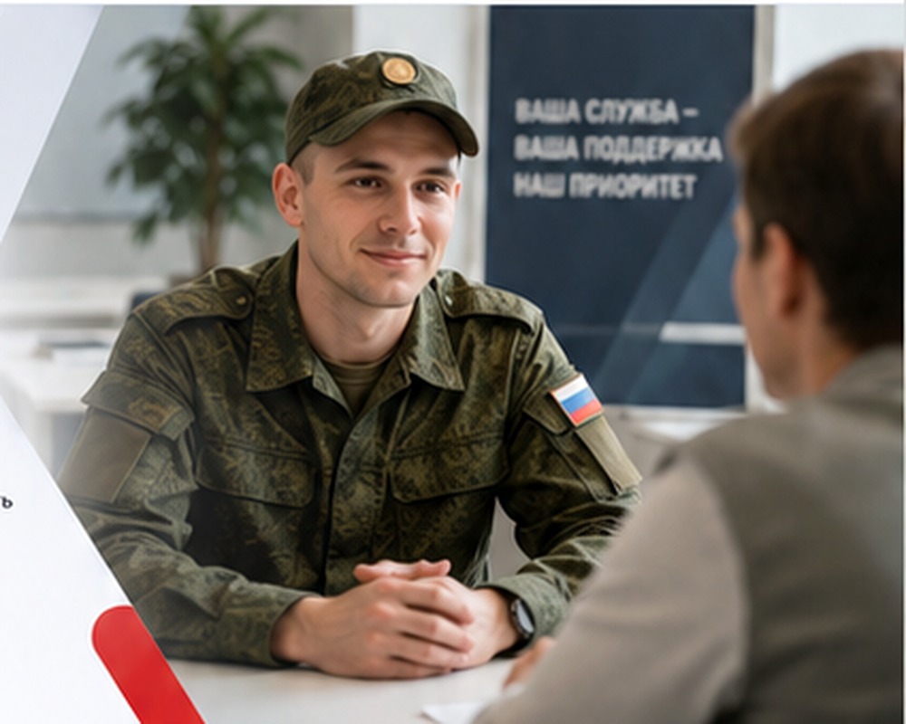 Военнослужащий консультирует кандидата
